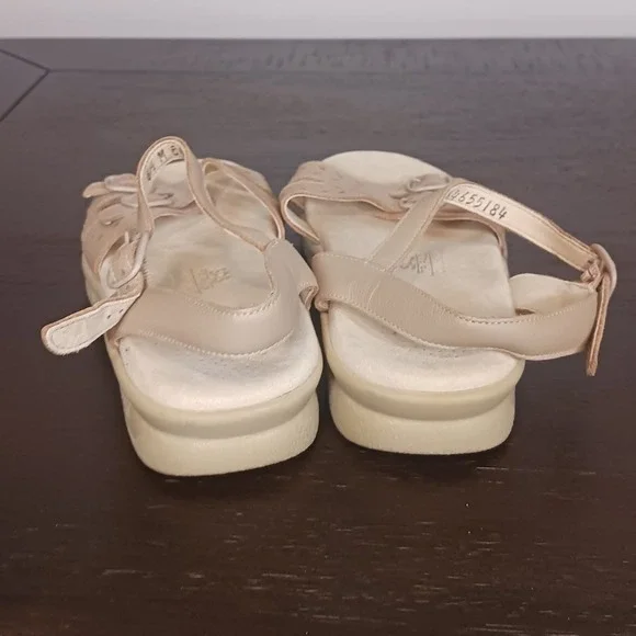 SAS Duo Quarter Strap Sandals Womens 6.5 Beige Comfort Leather Walking Shoes USA - Picture 8 of 8